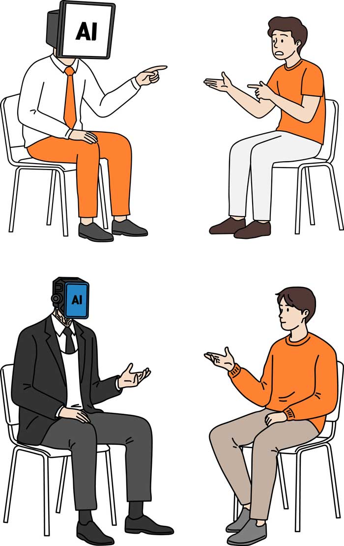AI 대화 재밌게 풀어 보고자 기획한 무료 일러스트 그림