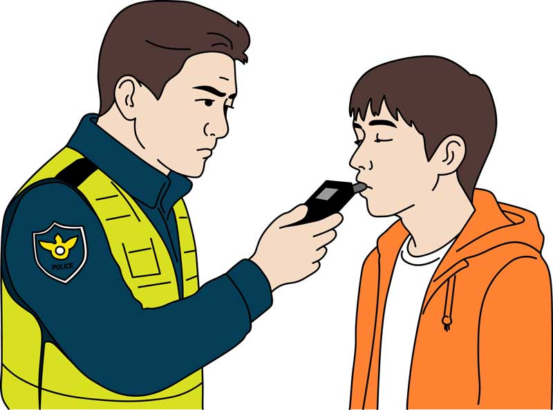음주단속 무료 일러스트 AI 사실 그대로