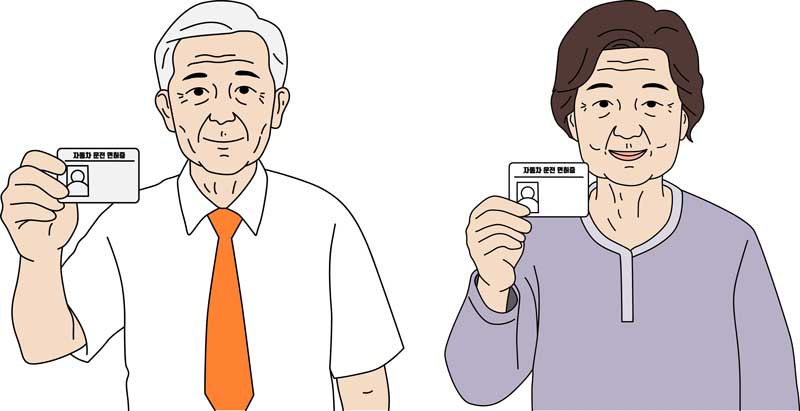 노인 운전면허 반납 제도 인포그래픽 디자인