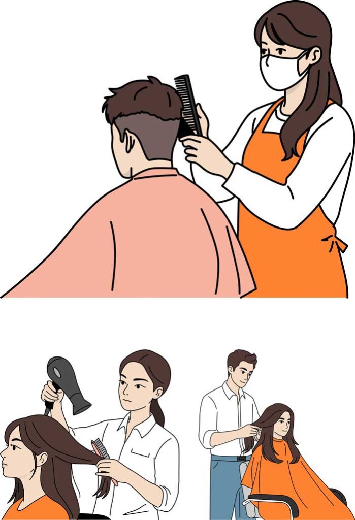 미용실 미리캔버스 디자인 작업 맞춤 자료