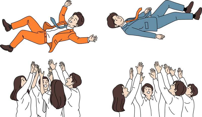 헹가래 일러스트 무료 공유 캔바 디자인 써보자